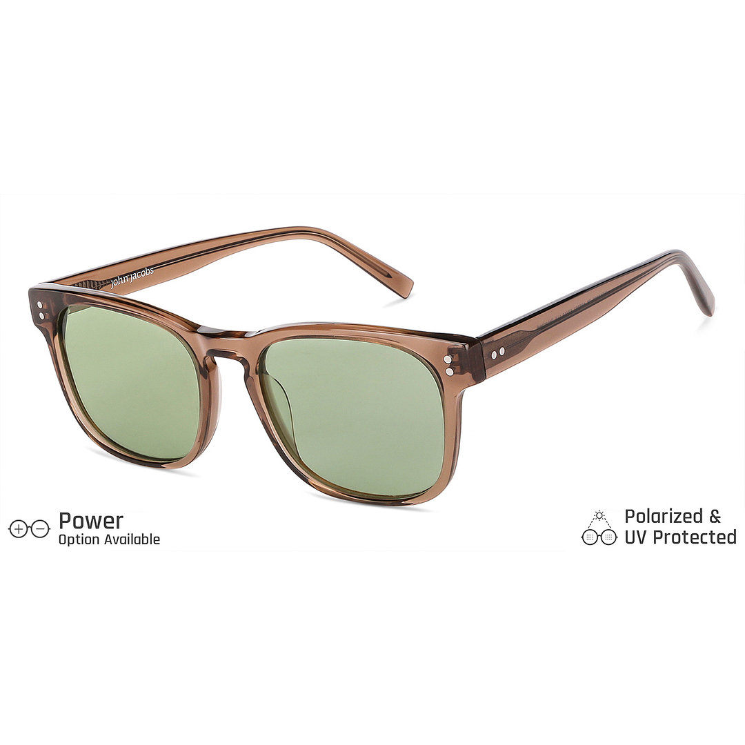 John Jacobs Online Light Brown Full Rim Square right side