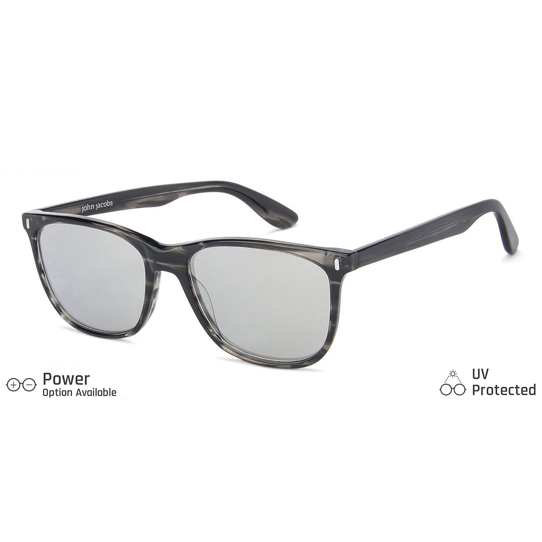 John Jacobs Grey Full Rim Square left side