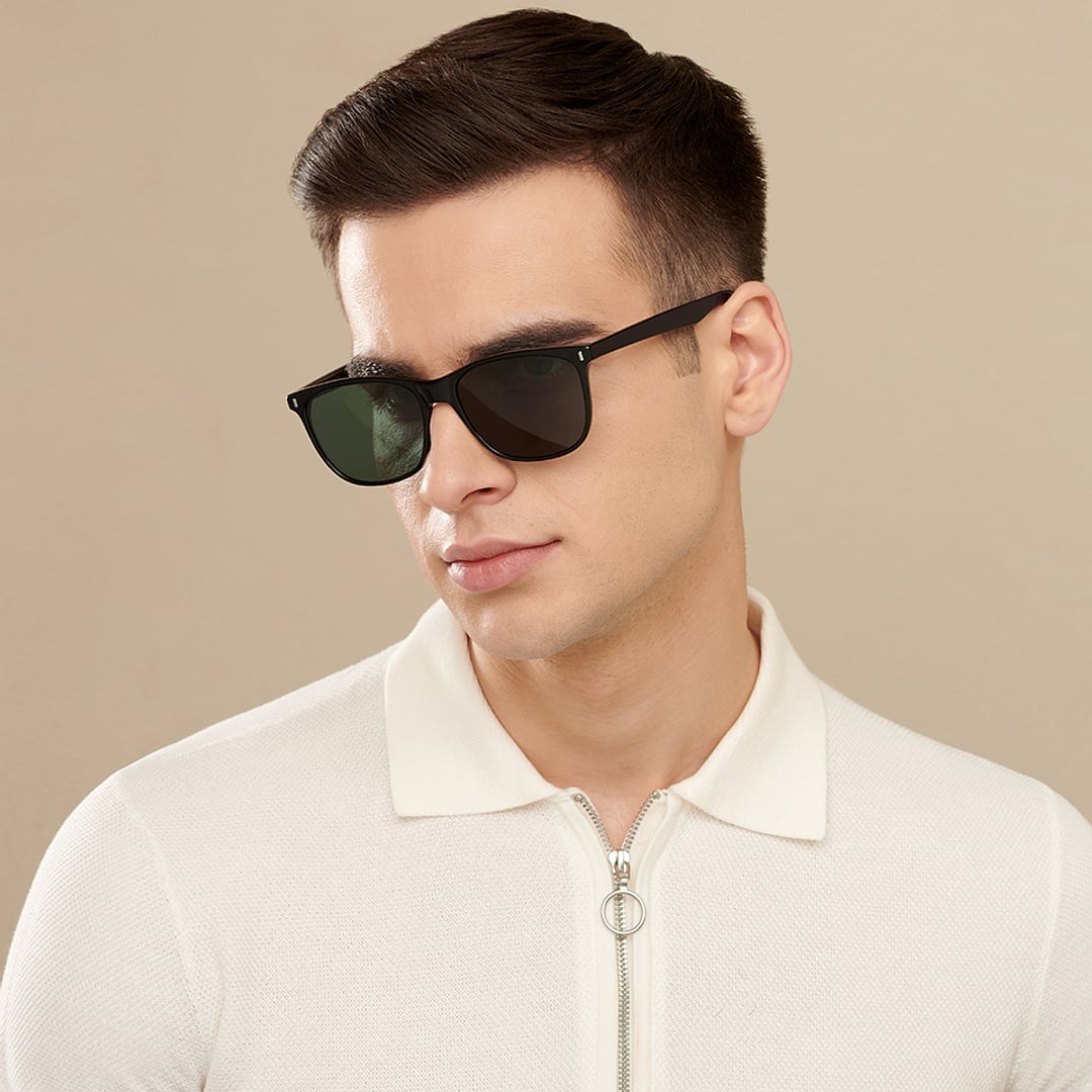 John Jacobs Black Full Rim Square right side