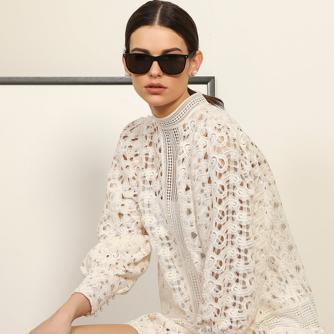 John Jacobs Black Full Rim Square right side