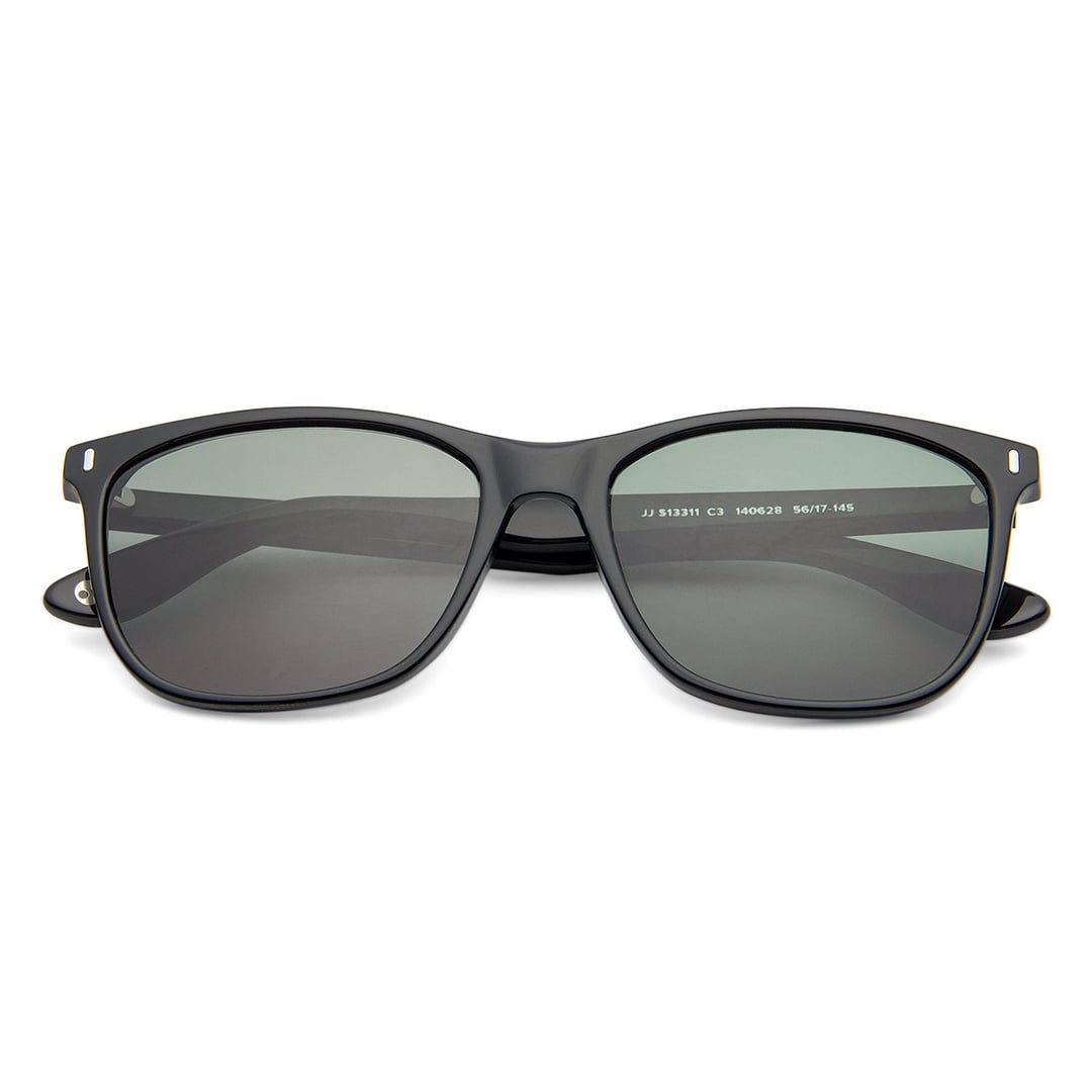 John Jacobs Black Full Rim Square left side