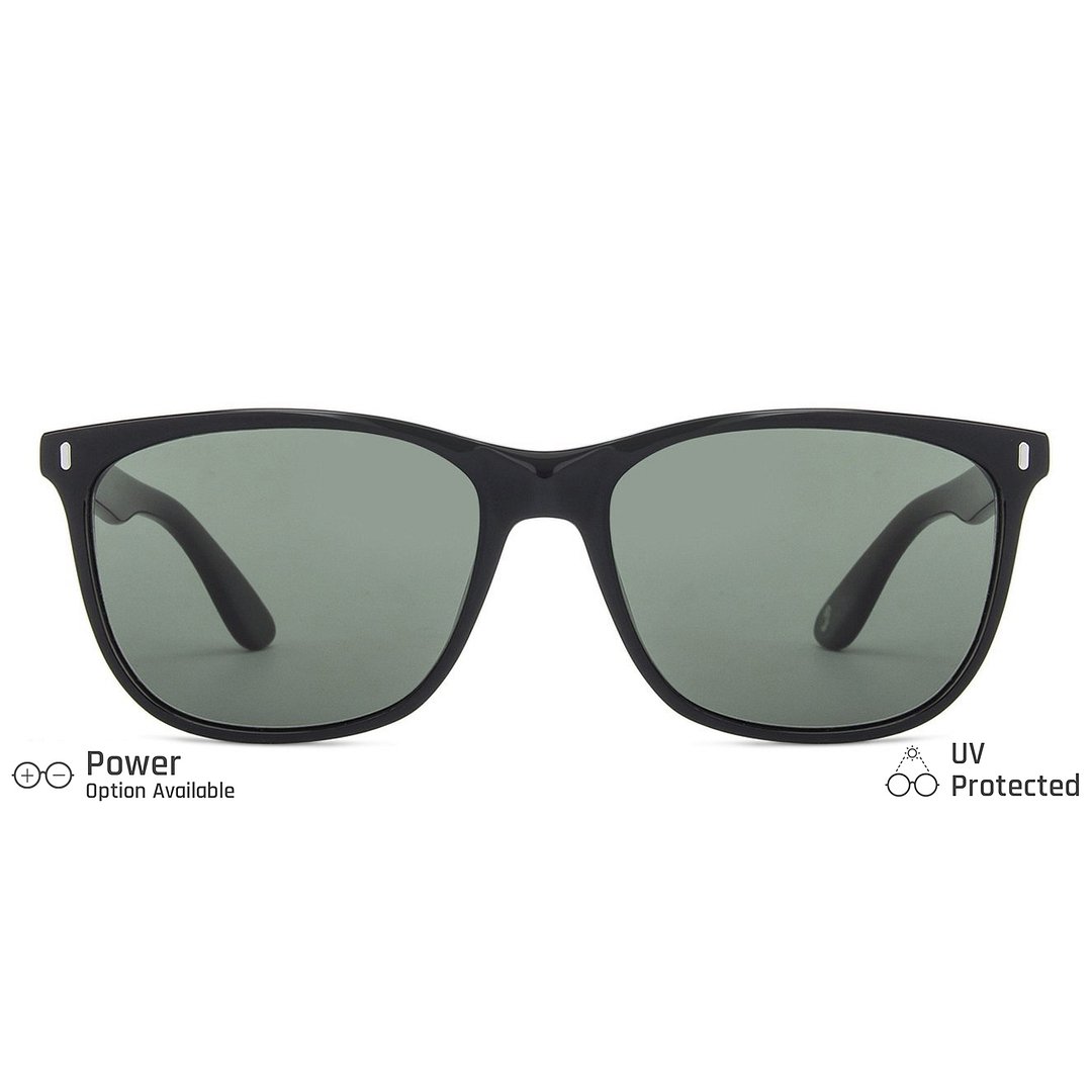 John Jacobs Black Full Rim Square left side