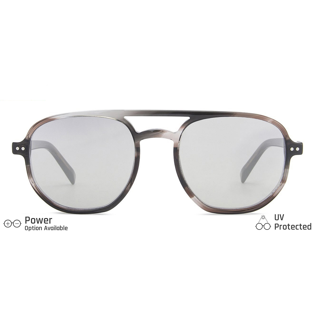 John Jacobs Light Grey Full Rim Square left side