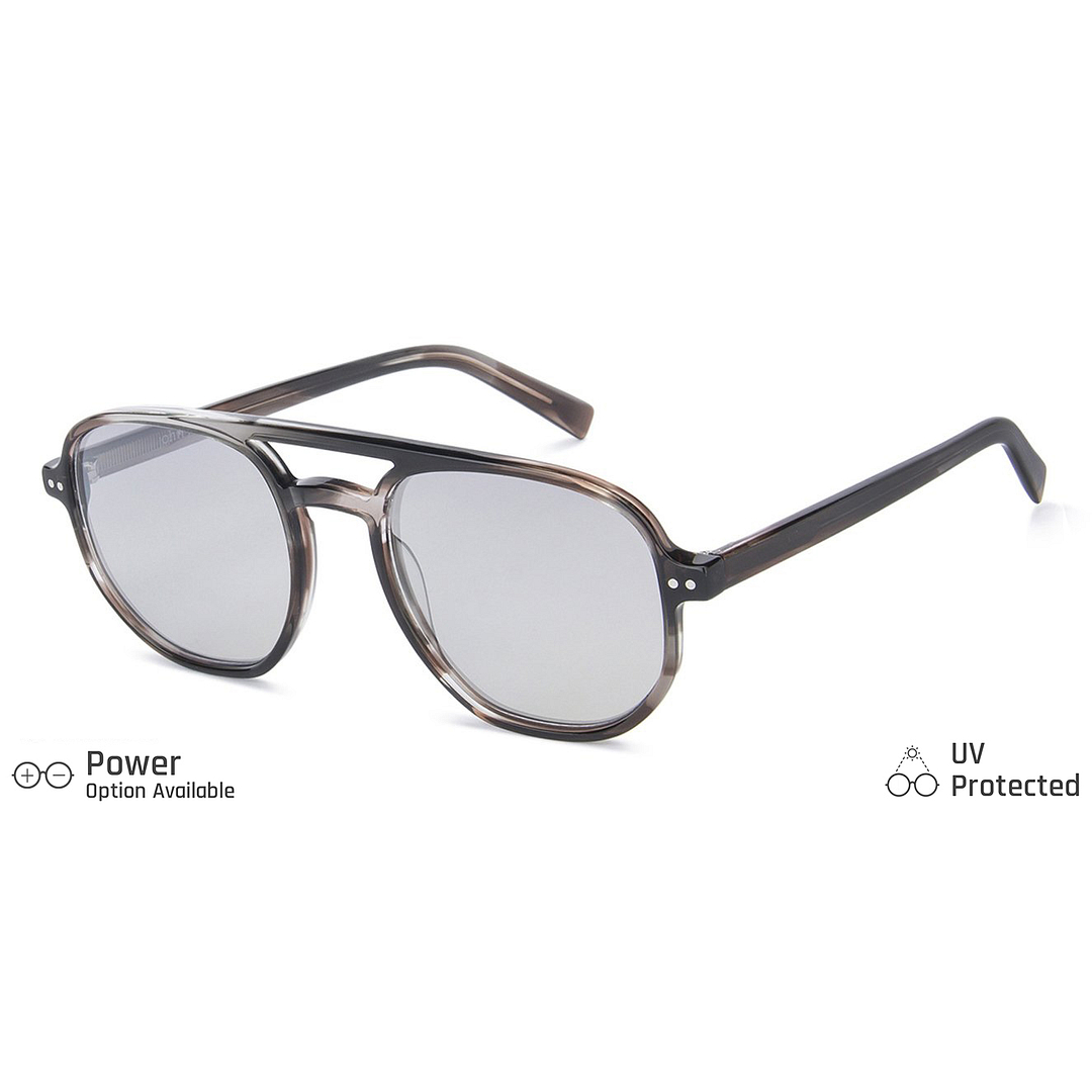 John Jacobs Light Grey Full Rim Square right side
