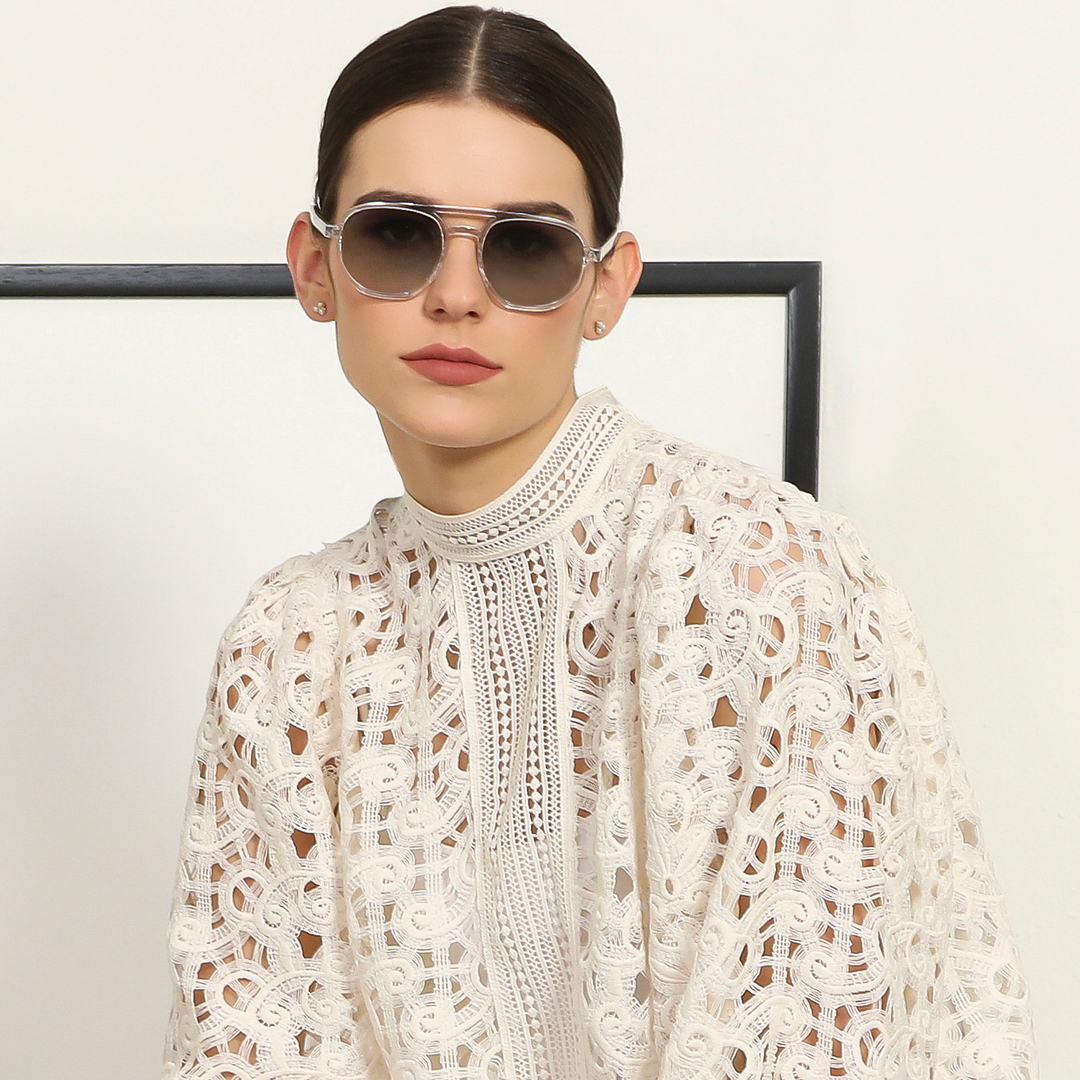 John Jacobs Crystal Full Rim Geometric right side