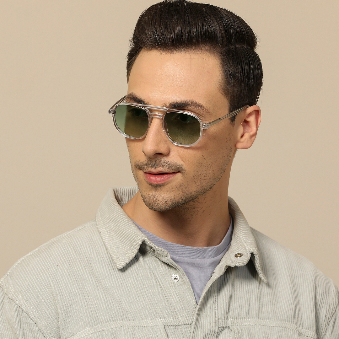 John Jacobs Crystal Full Rim Geometric left side