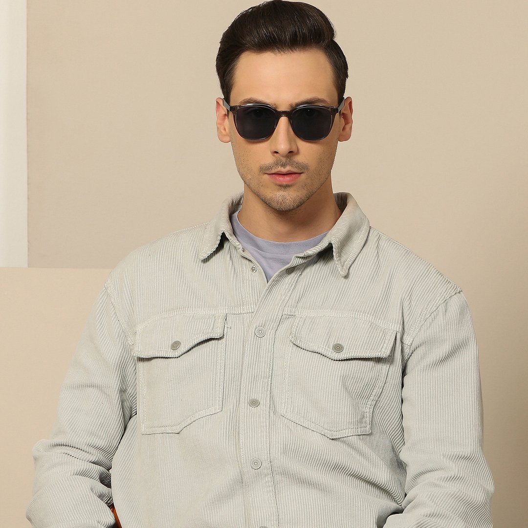 John Jacobs Grey Full Rim Square right side