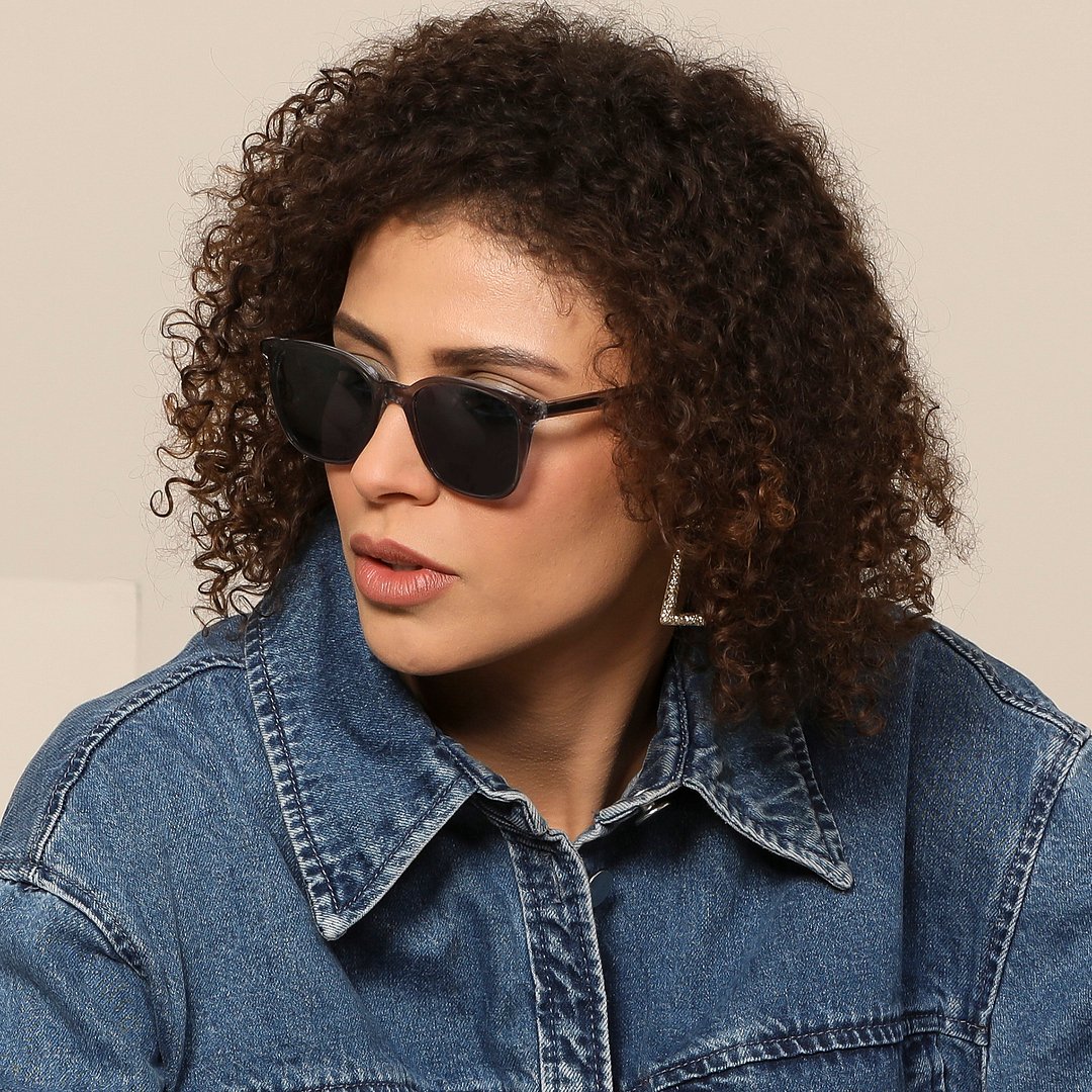 John Jacobs Grey Full Rim Square left side