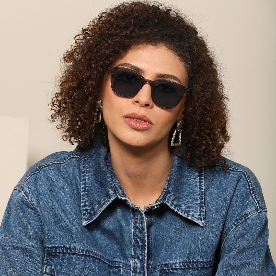 John Jacobs Grey Full Rim Square left side