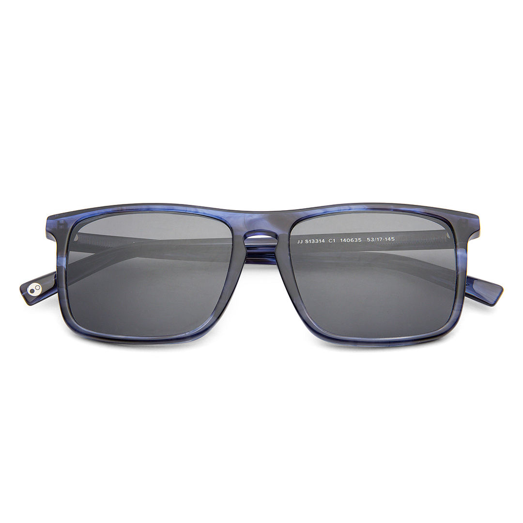 John Jacobs Blue Full Rim Rectangle left side