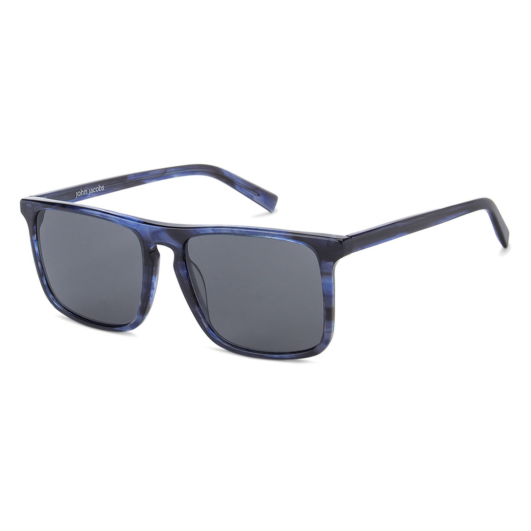 John Jacobs Blue Full Rim Rectangle right side