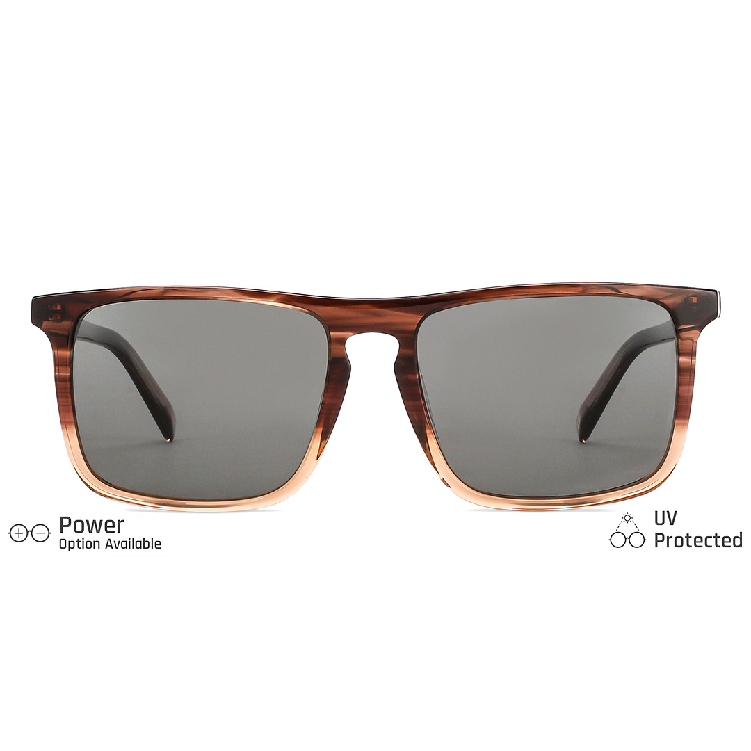 John Jacobs Light Brown Full Rim Rectangle left side