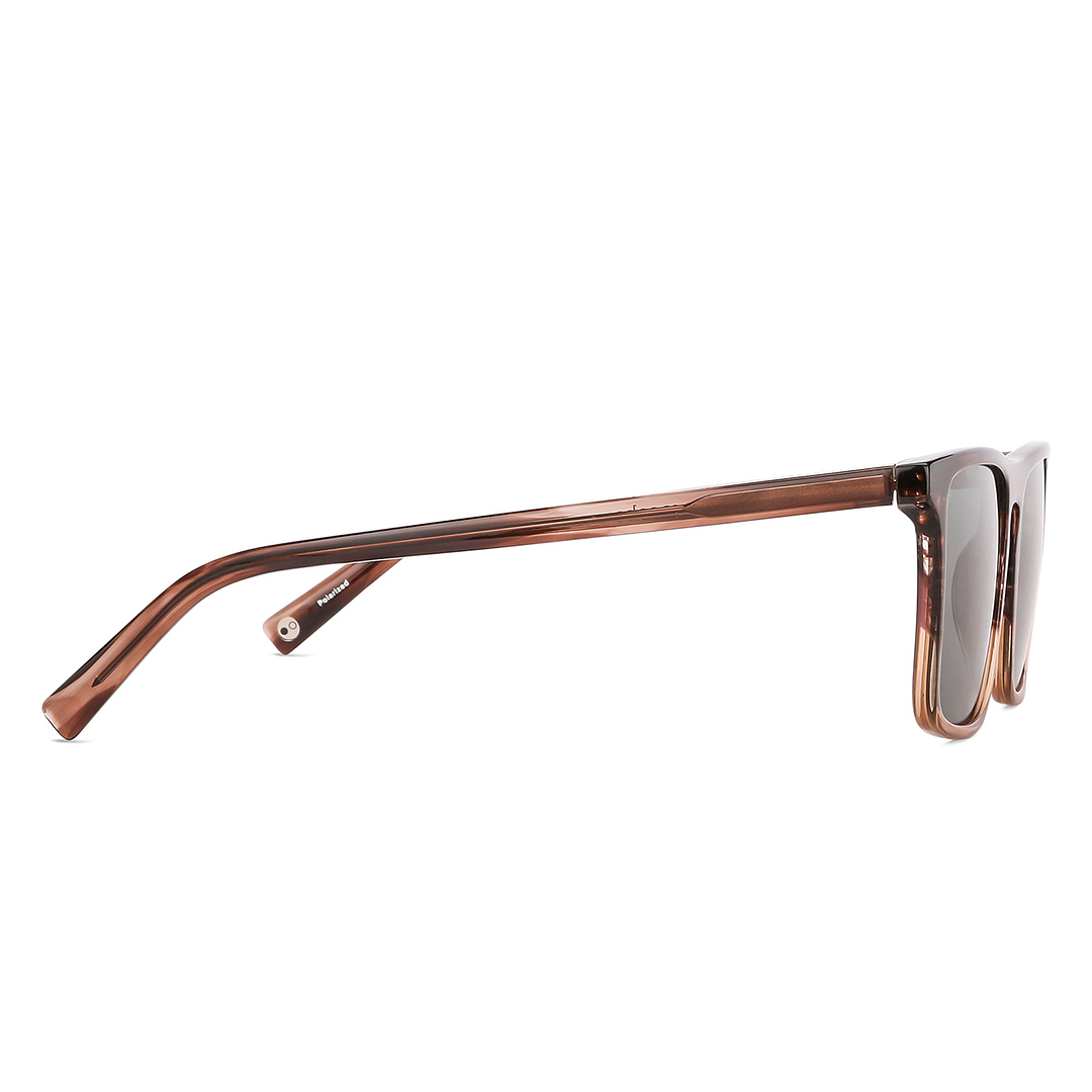 John Jacobs Light Brown Full Rim Rectangle left side