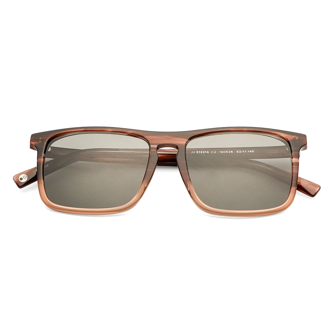 John Jacobs Light Brown Full Rim Rectangle left side