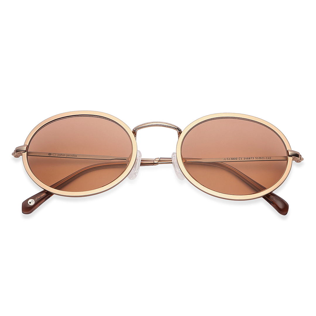 John Jacobs Gold Full Rim Round left side