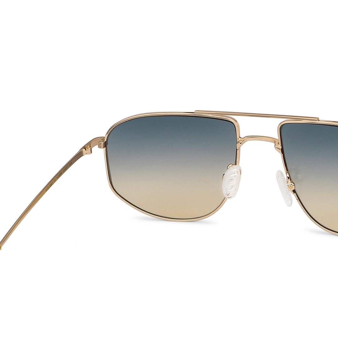 John Jacobs Gold Full Rim Aviator left side