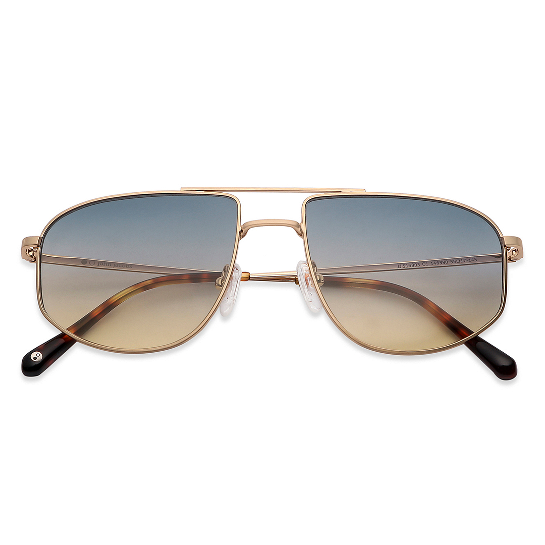 John Jacobs Gold Full Rim Aviator right side