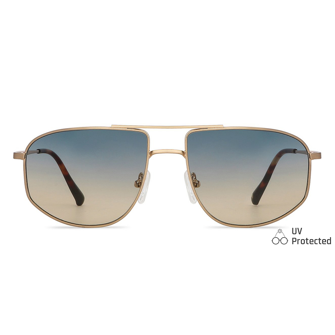 John Jacobs Gold Full Rim Aviator right side