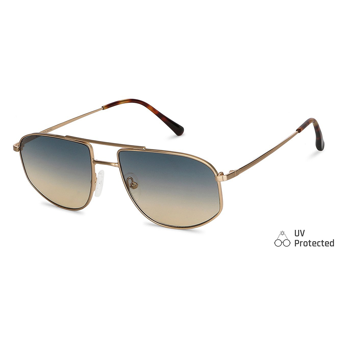 John Jacobs Gold Full Rim Aviator left side