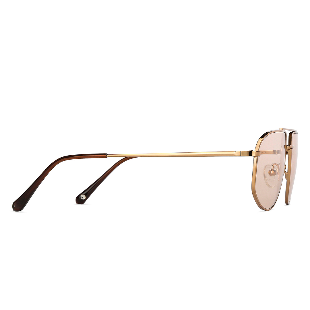 John Jacobs Online Dark Brown Full Rim Aviator left side