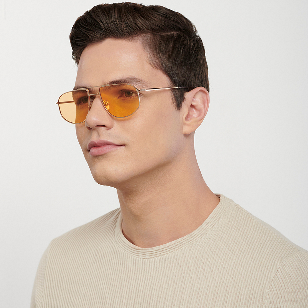 John Jacobs Online Gold Full Rim Aviator right side