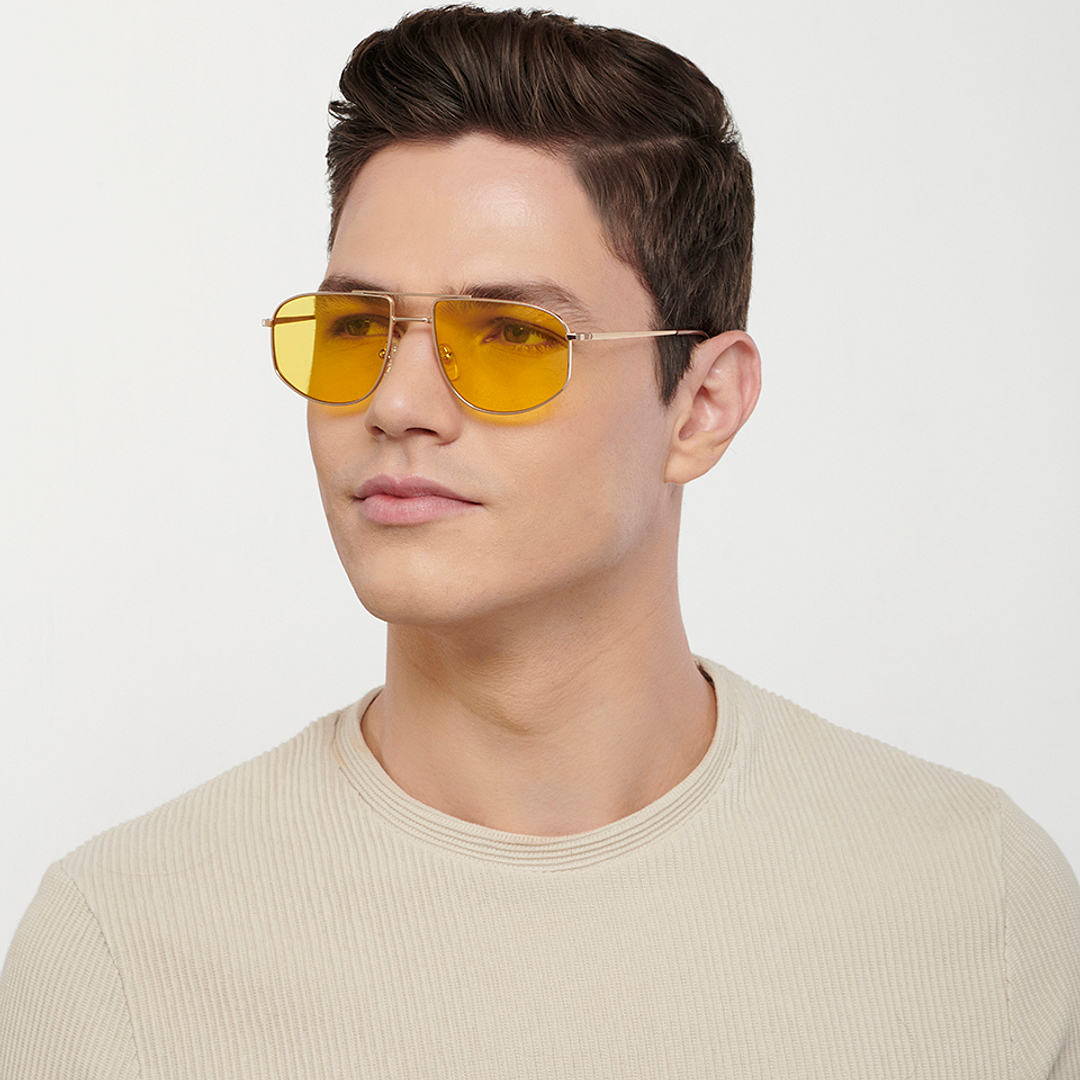 John Jacobs Online Gold Full Rim Aviator right side