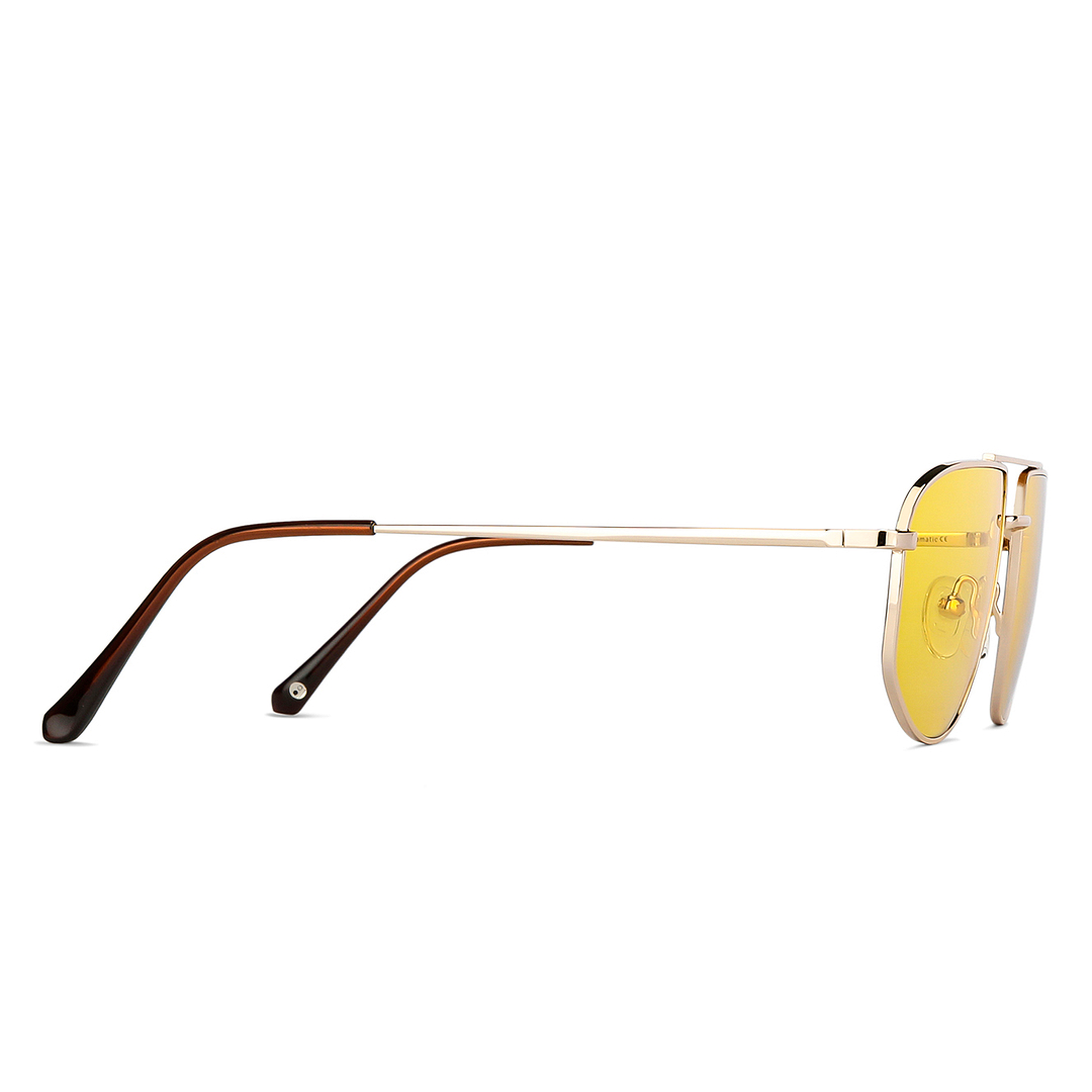 John Jacobs Online Gold Full Rim Aviator left side