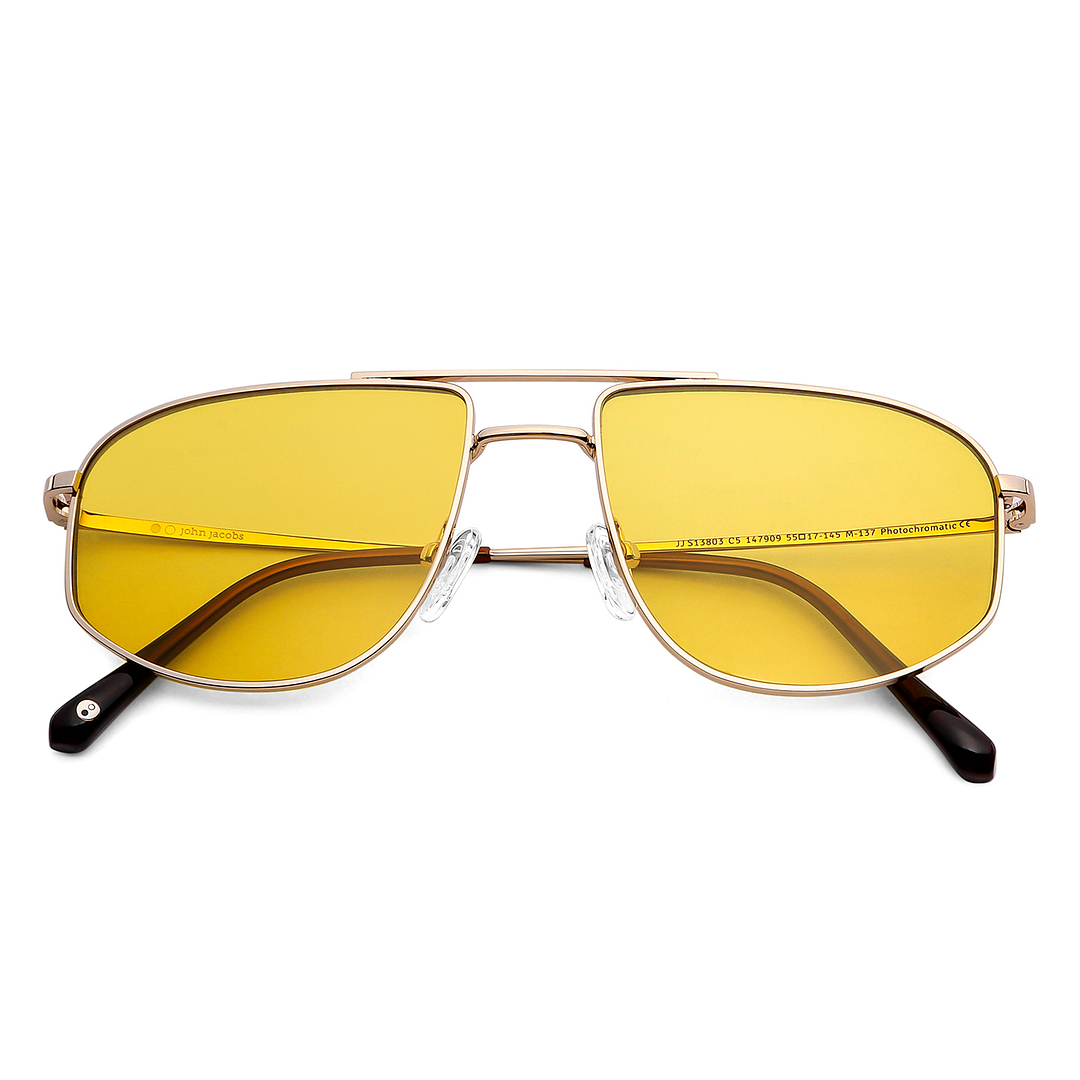 John Jacobs Online Gold Full Rim Aviator left side