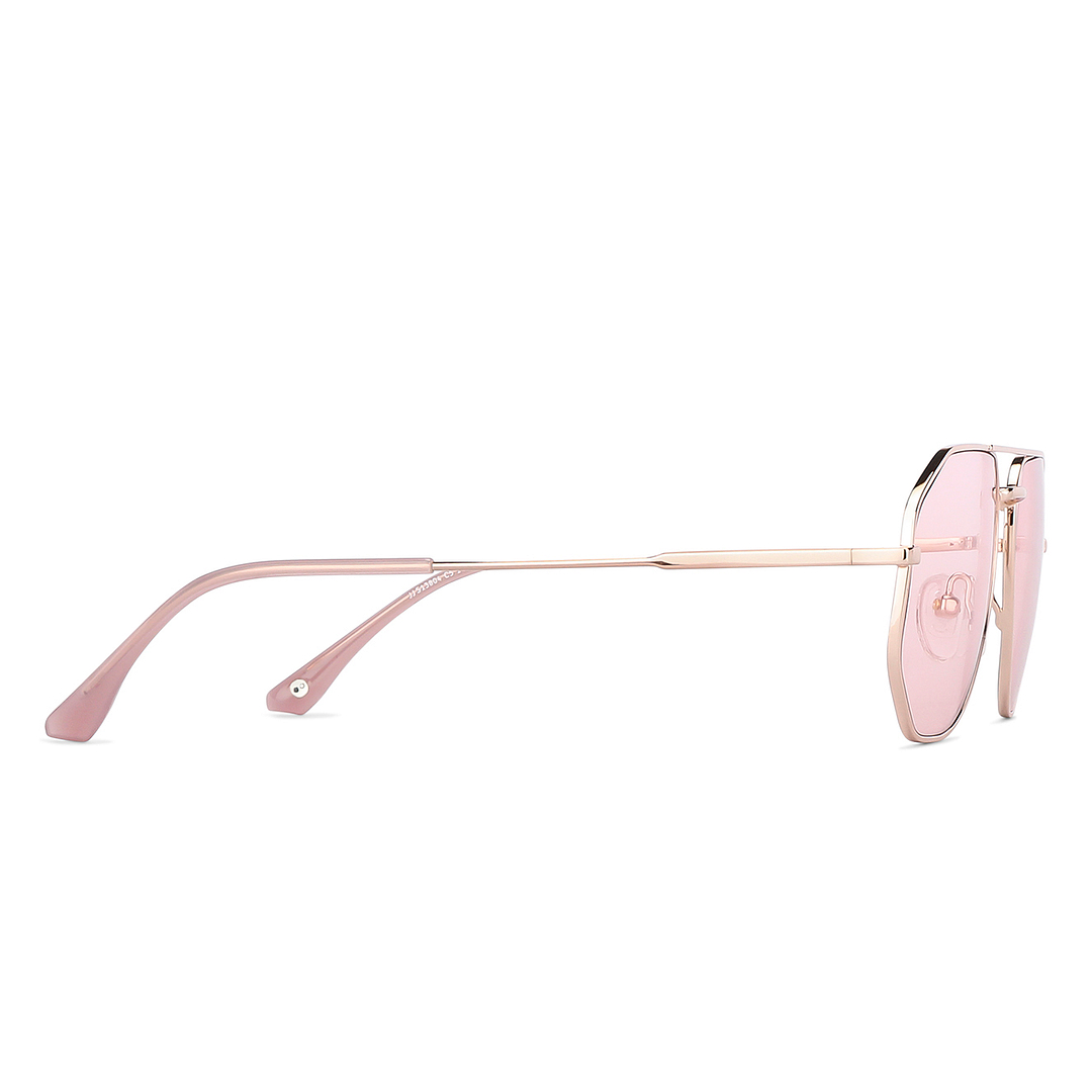 John Jacobs Gold Full Rim Aviator left side