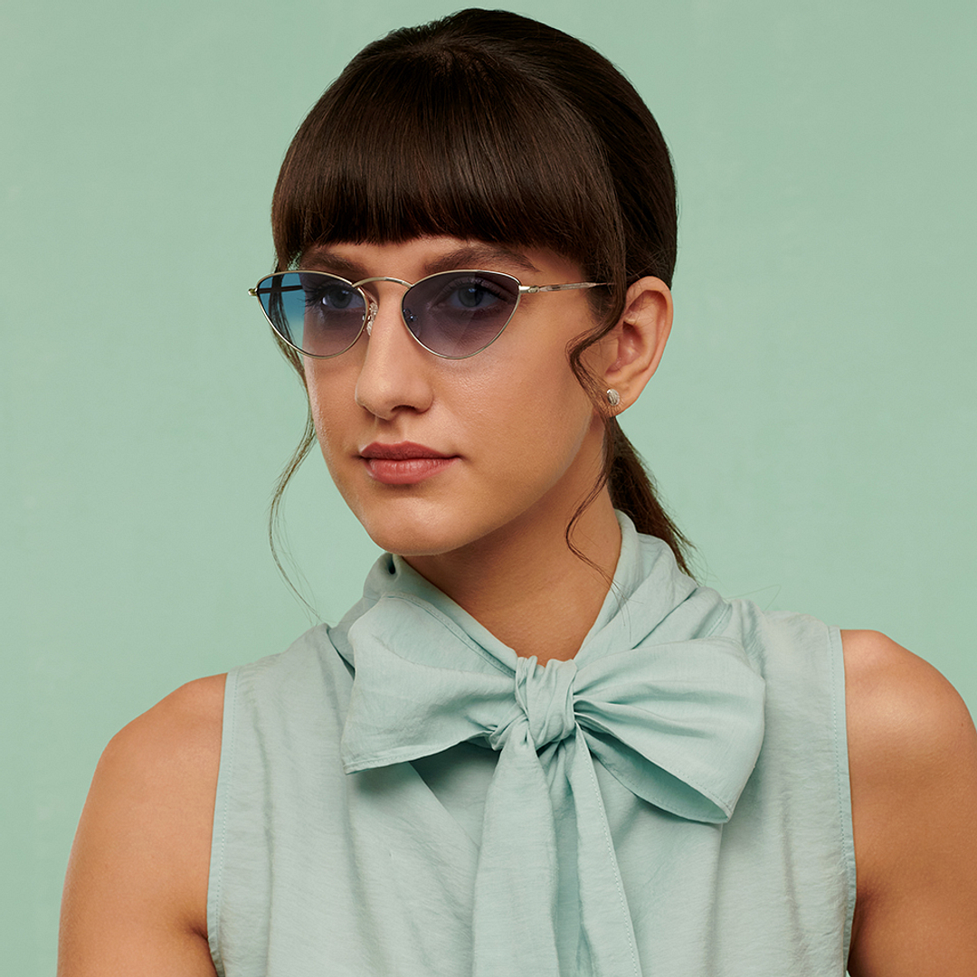 John Jacobs Silver Full Rim Cat Eye left side
