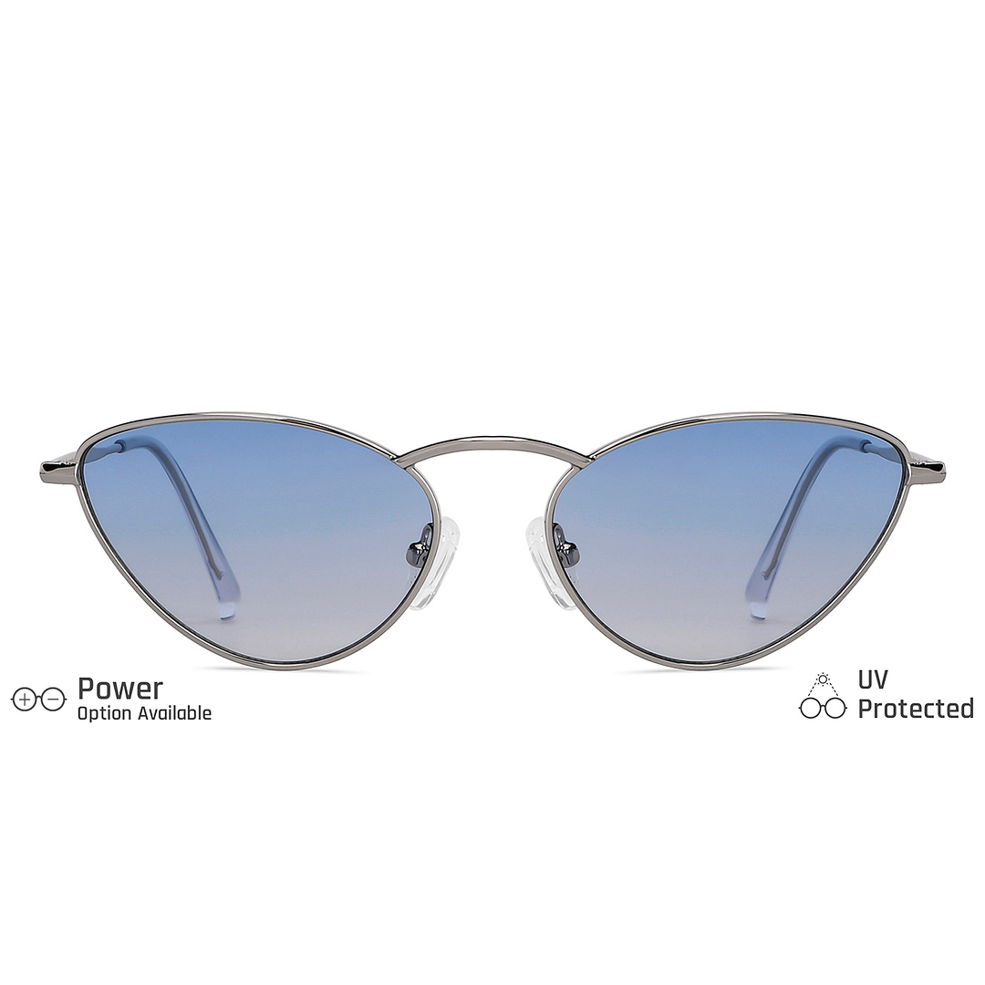 John Jacobs Silver Full Rim Cat Eye right side