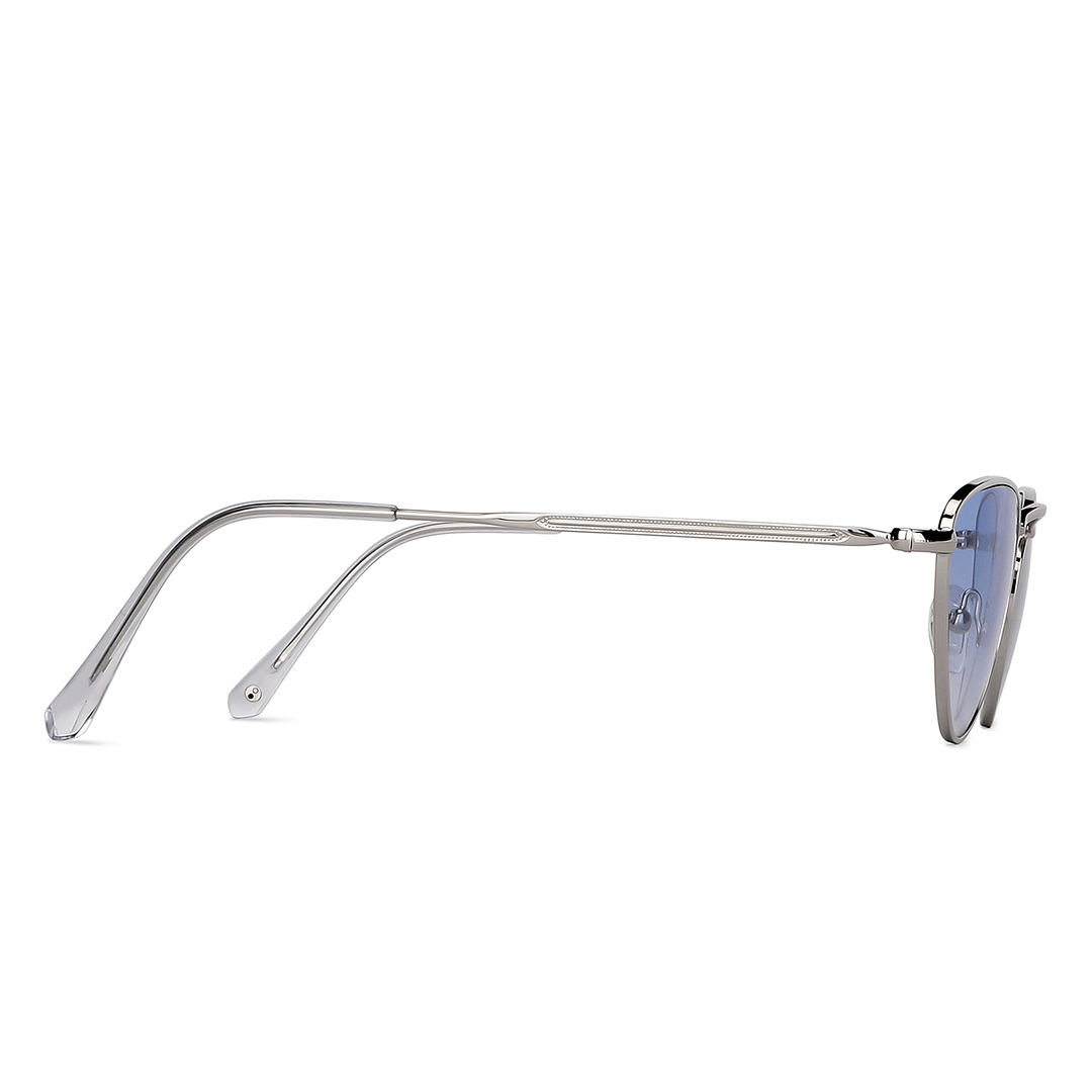 John Jacobs Silver Full Rim Cat Eye left side