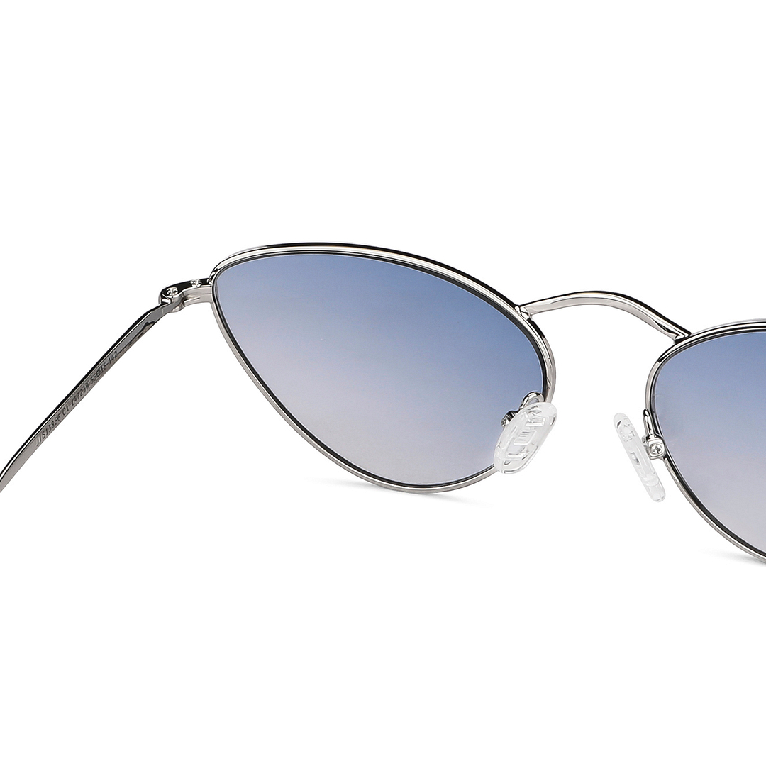 John Jacobs Silver Full Rim Cat Eye right side