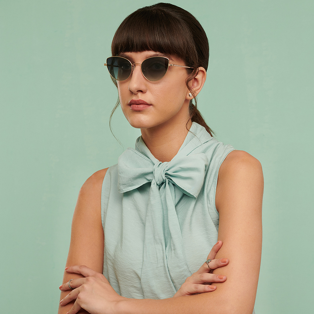 John Jacobs Online Gold Full Rim Cat Eye right side