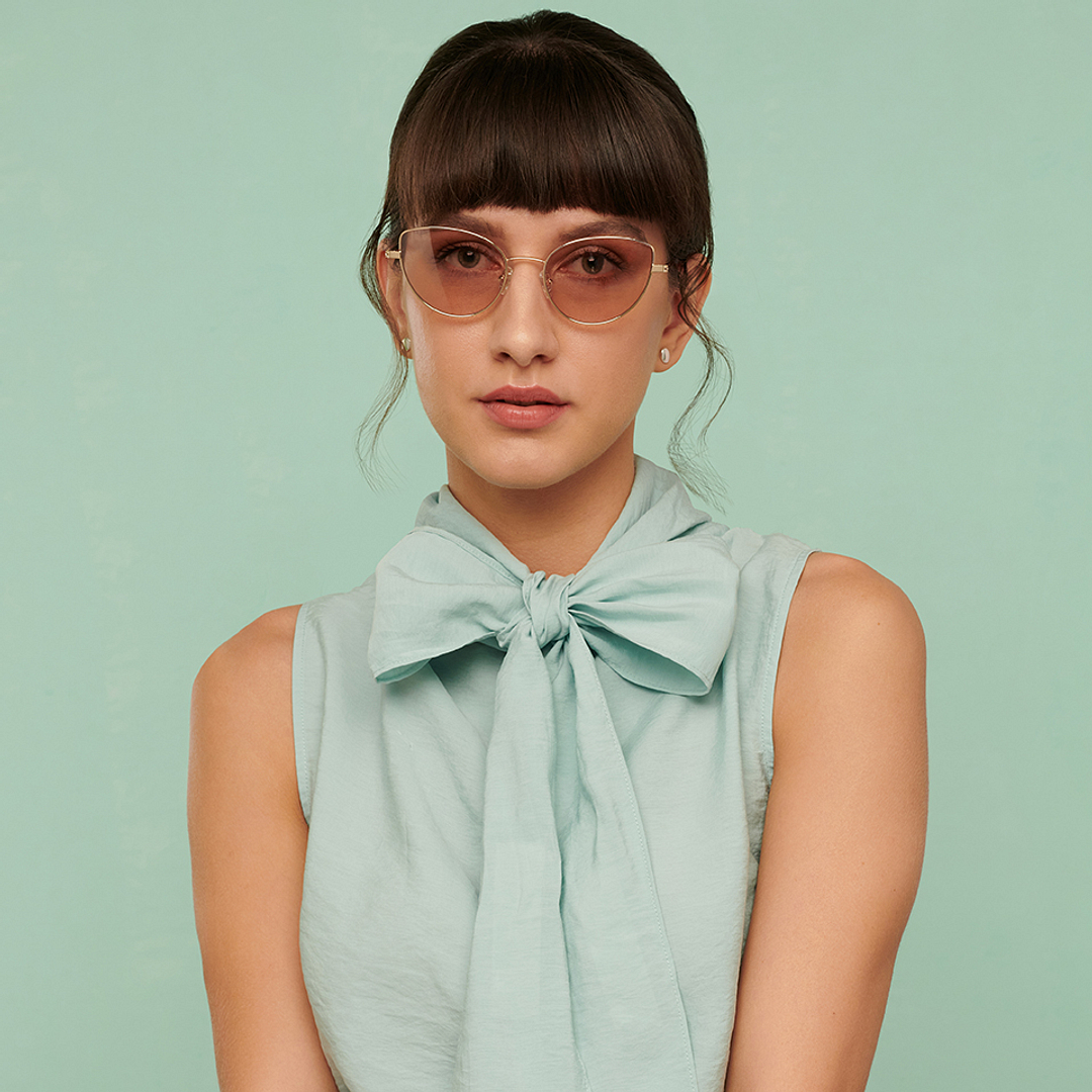 John Jacobs Online Gold Full Rim Cat Eye left side