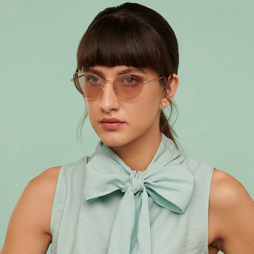 John Jacobs Online Gold Full Rim Cat Eye right side