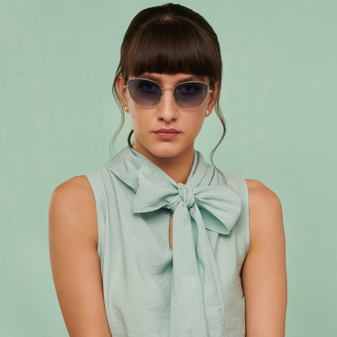 John Jacobs Online Silver Full Rim Cat Eye left side