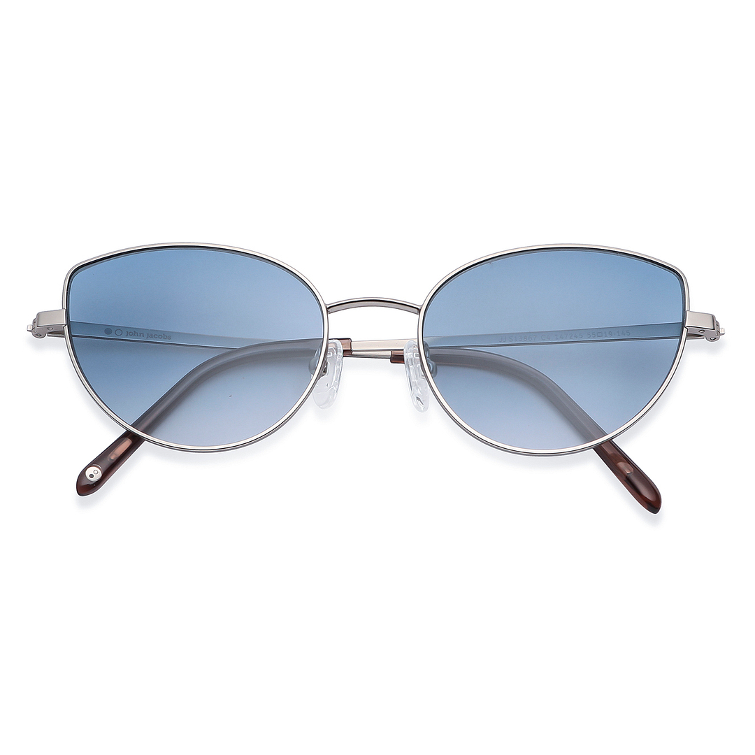 John Jacobs Online Silver Full Rim Cat Eye left side