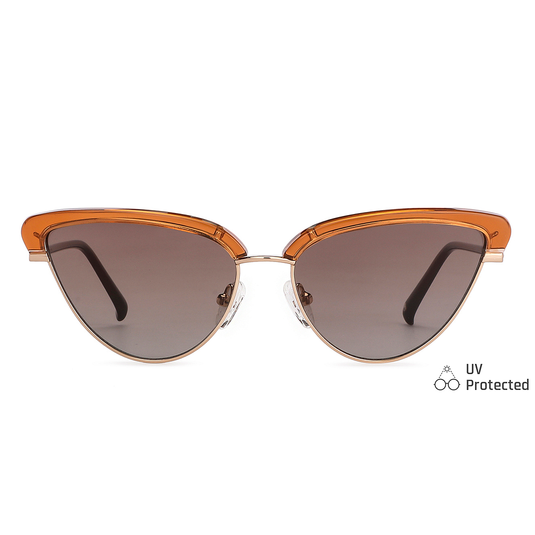 John Jacobs Gold Full Rim Cat Eye left side