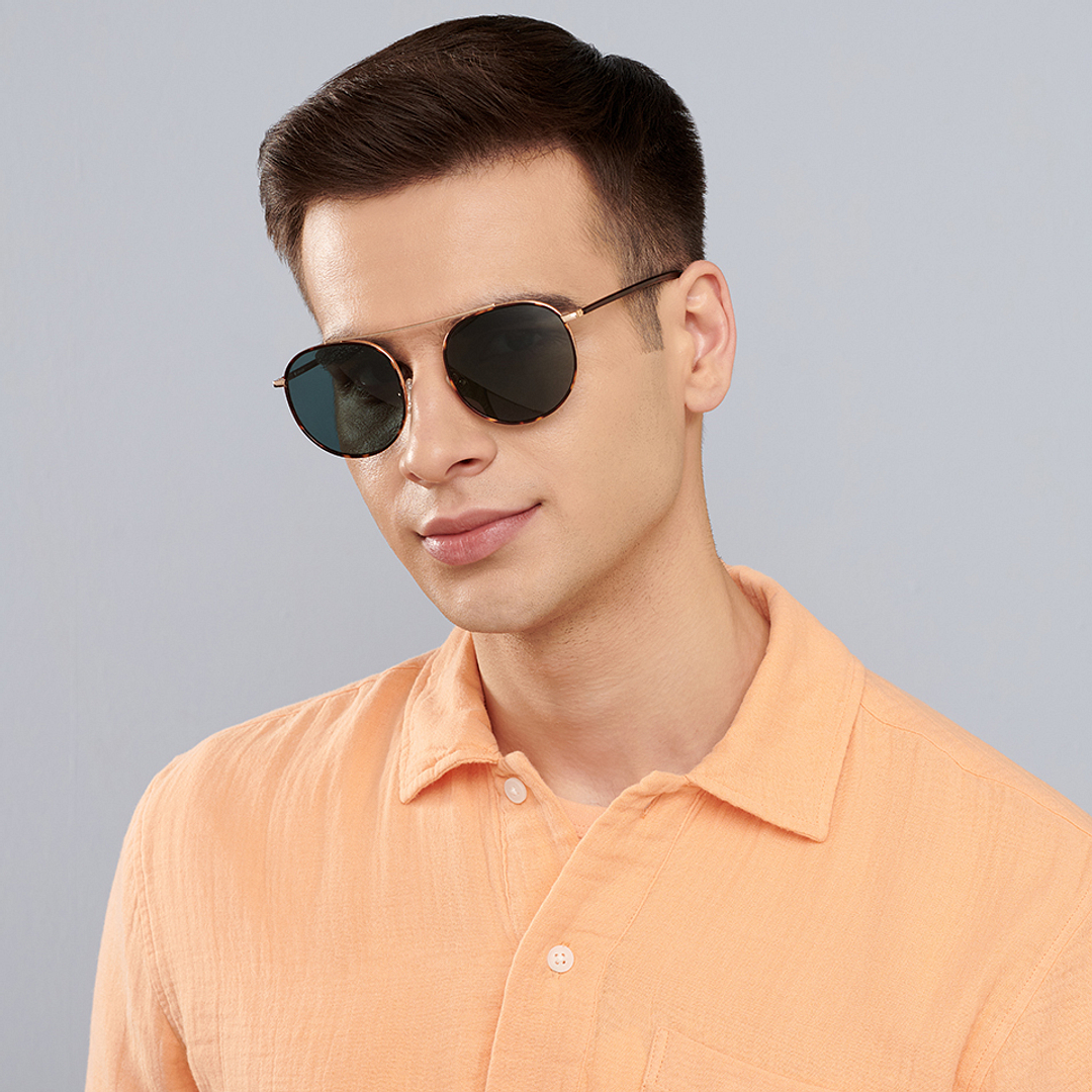 John Jacobs Gold Full Rim Round left side