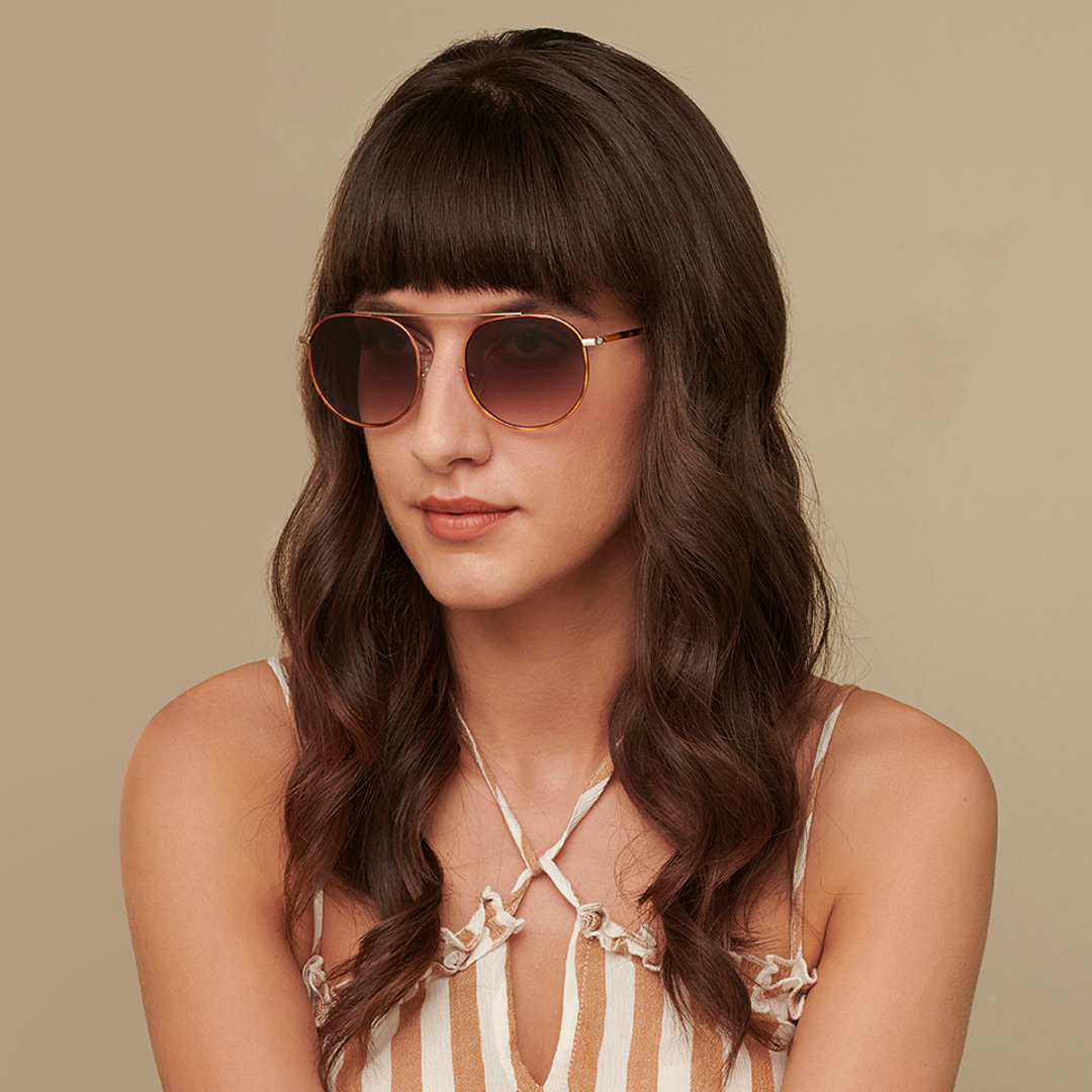 John Jacobs Gold Full Rim Round left side