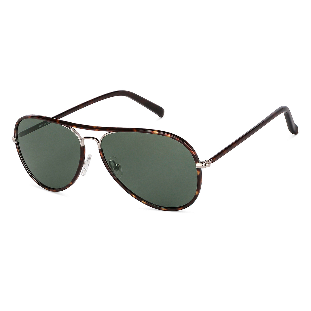 John Jacobs Brown Full Rim Aviator right side