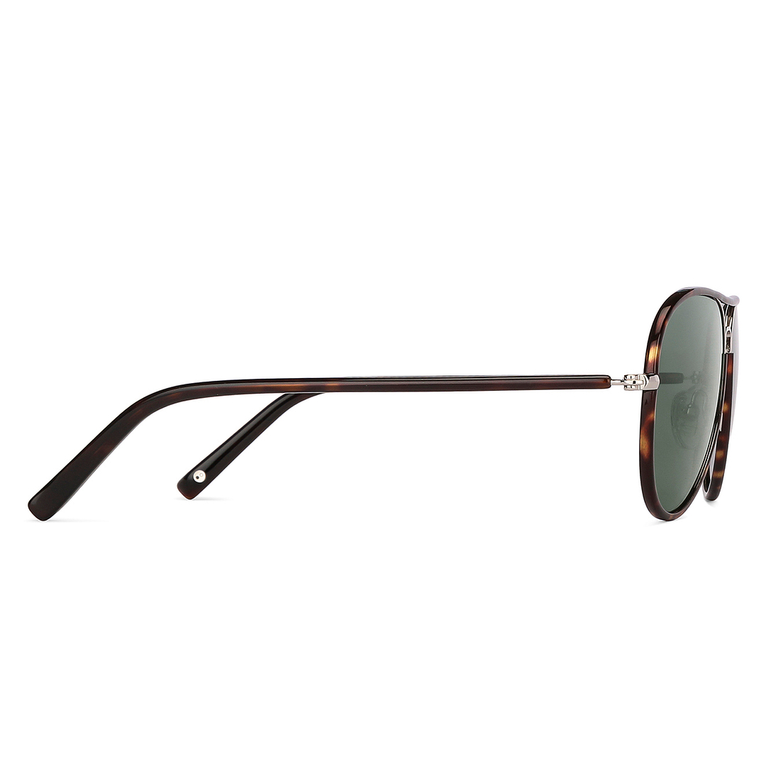John Jacobs Brown Full Rim Aviator left side