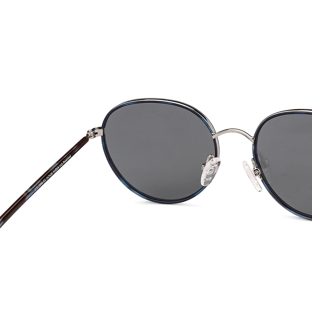 John Jacobs Computer Glasses Silver Full Rim Round right side