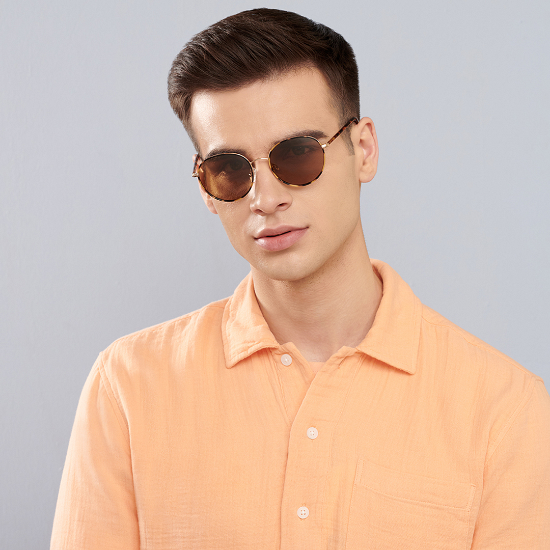 John Jacobs Online Gold Full Rim Round right side