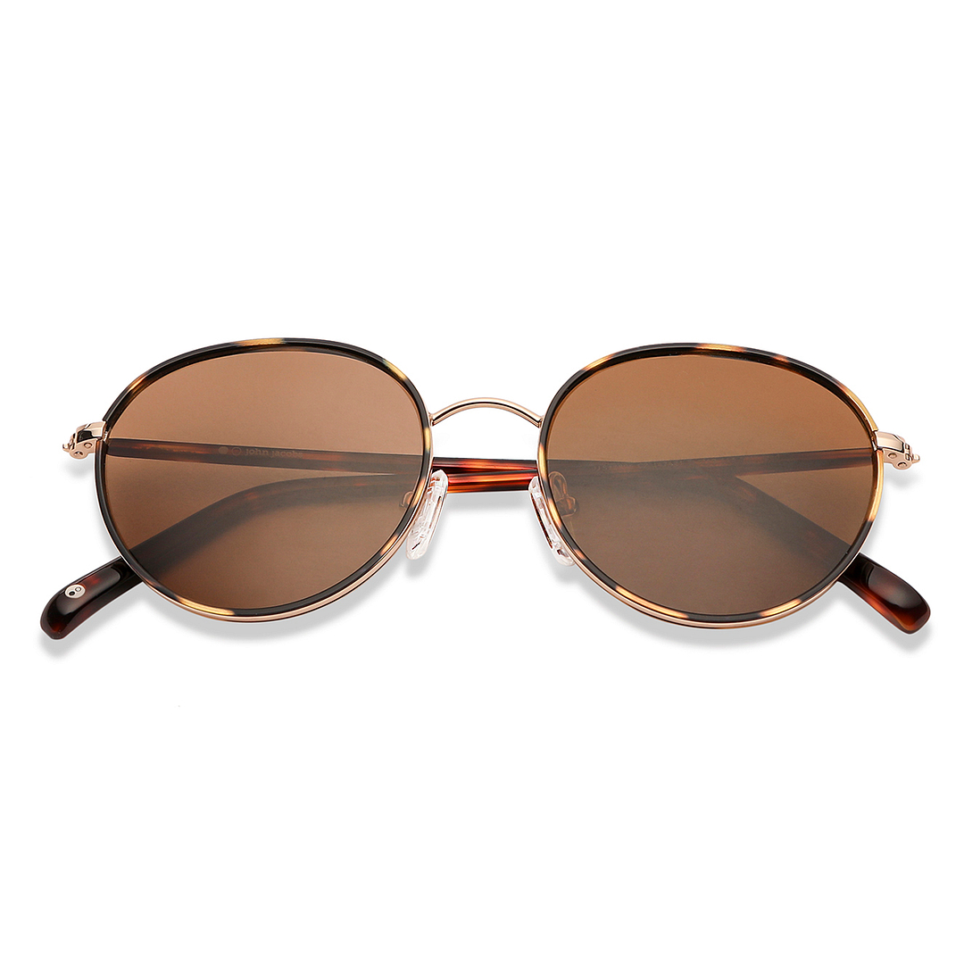 John Jacobs Online Gold Full Rim Round left side