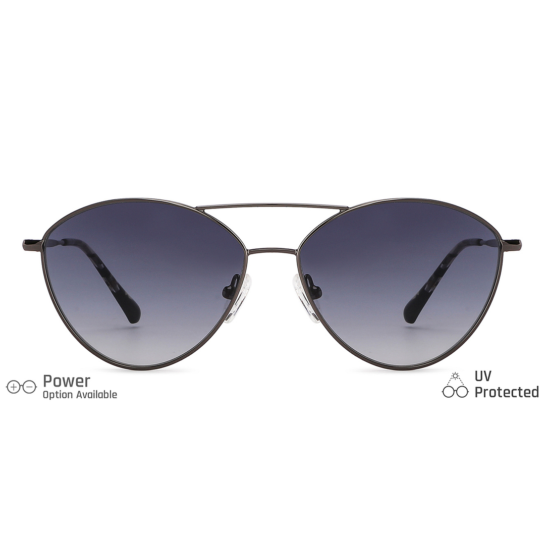 John Jacobs Gunmetal Full Rim Cat Eye left side