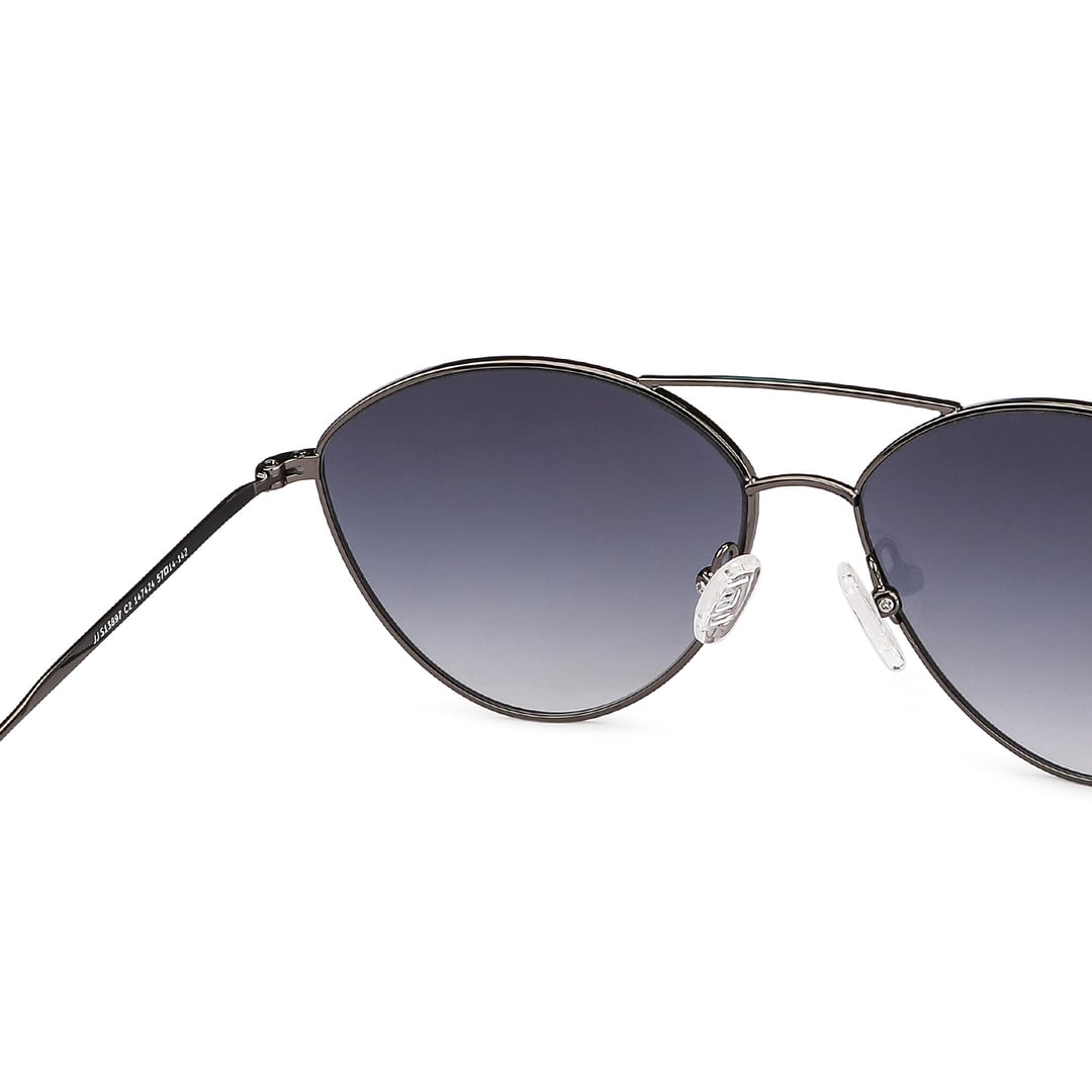 John Jacobs Gunmetal Full Rim Cat Eye right side