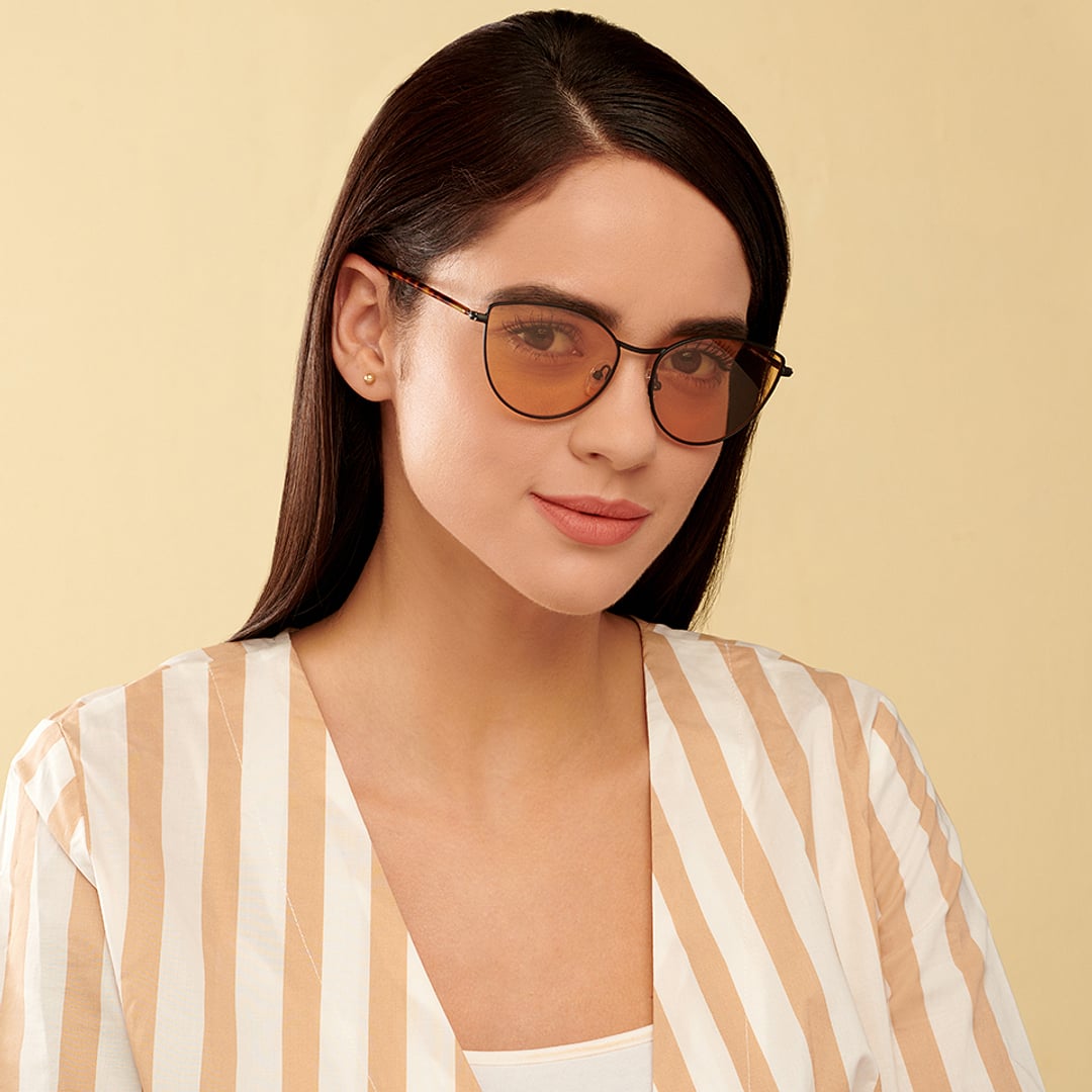 John Jacobs Online Black Full Rim Cat Eye left side