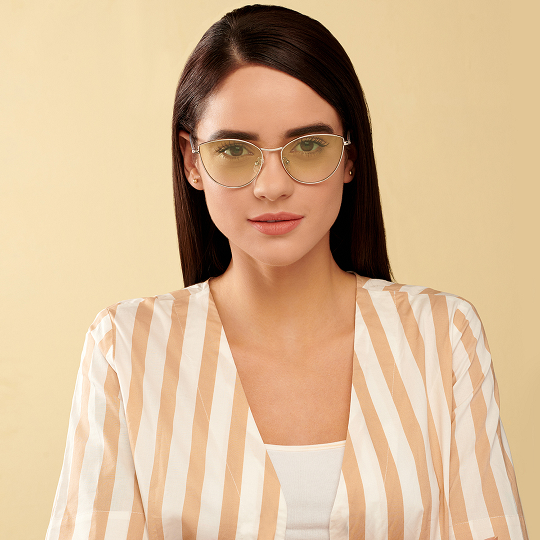 John Jacobs Online Silver Full Rim Cat Eye left side